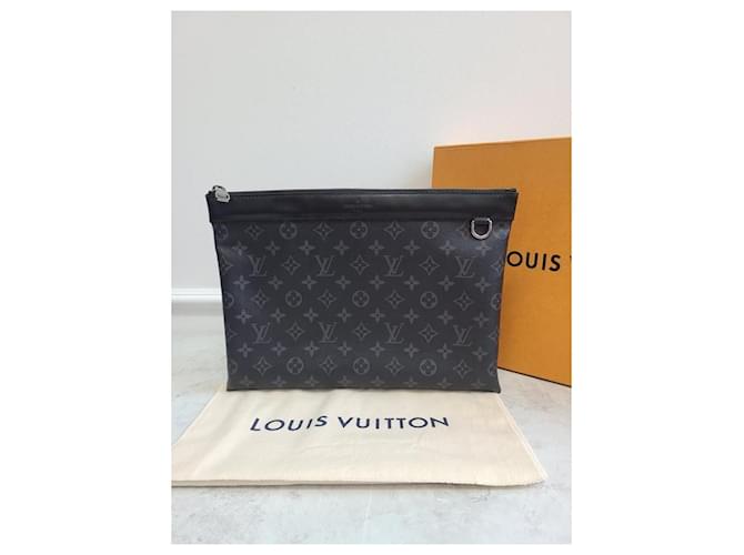 Louis Vuitton Clutch Apollo con monogramma Eclipse Nero - vista 7