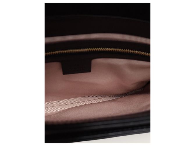 Gucci Borsa a tracolla Ali in scamosciato nero GG Marmont - vista 5