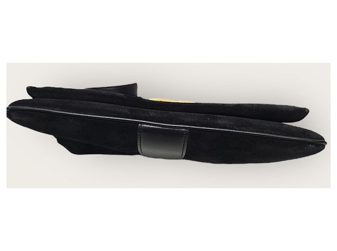 Gucci Borsa a tracolla Ali in scamosciato nero GG Marmont - vista 7