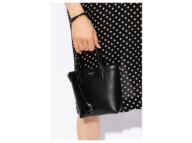 Borsa mini shopper nera Saint Laurent AADDI Nero - vista 10