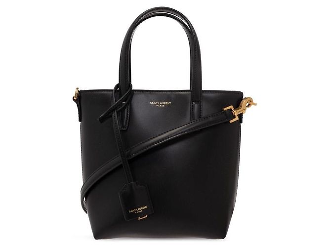 Borsa mini shopper nera Saint Laurent AADDI Nero - vista 11