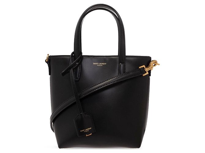 Borsa mini shopper nera Saint Laurent AADDI Nero - vista 3