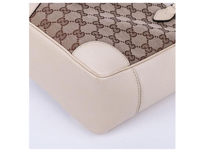 Gucci Piccola borsa a tracolla con zip in tessuto GG bianco - vista 10