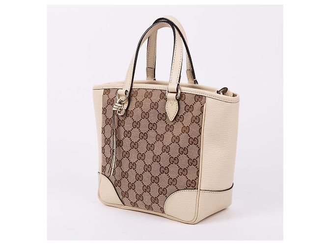 Gucci Piccola borsa a tracolla con zip in tessuto GG bianco - vista 3
