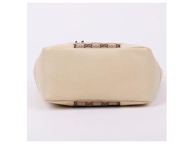 Gucci Piccola borsa a tracolla con zip in tessuto GG bianco - vista 8