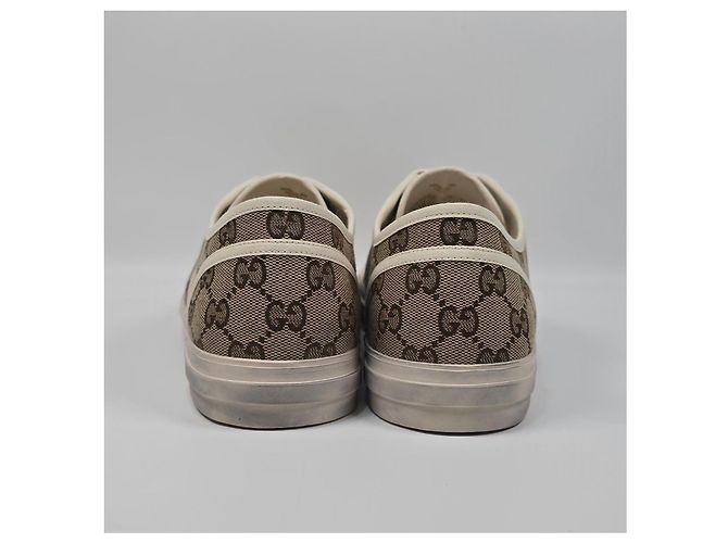 Gucci Sneakers in tela Original GG beige ebano Marrone - vista 6