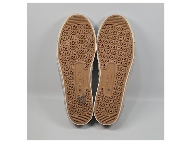 Gucci Sneakers in tela Original GG beige ebano Marrone - vista 8