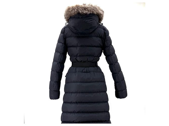 Moncler Chaqueta larga de plumón con piel de mapache Chloe Azul - vista 6