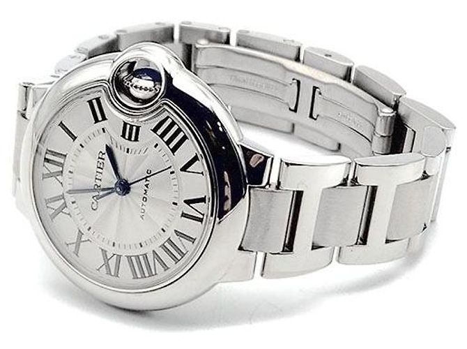 Cartier Balloon Blue Steel Uhr Silber - Ansicht 2