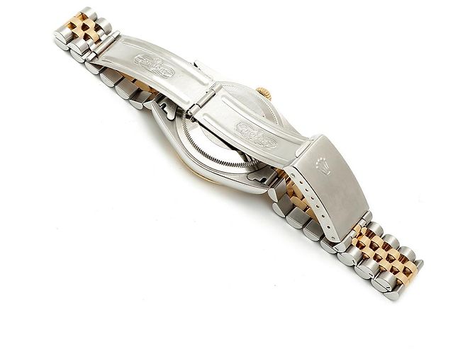Rolex Orologio Combi da Uomo Datejust con Quadrante Oro Champagne e Diamanti D'oro - vista 15