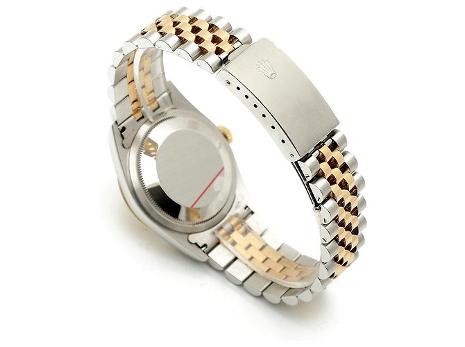 Rolex Orologio Combi da Uomo Datejust con Quadrante Oro Champagne e Diamanti D'oro - vista 17