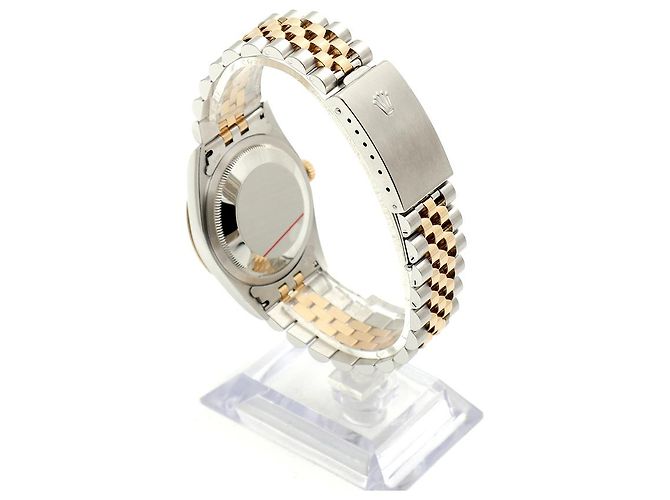 Rolex Orologio Combi da Uomo Datejust con Quadrante Oro Champagne e Diamanti D'oro - vista 5