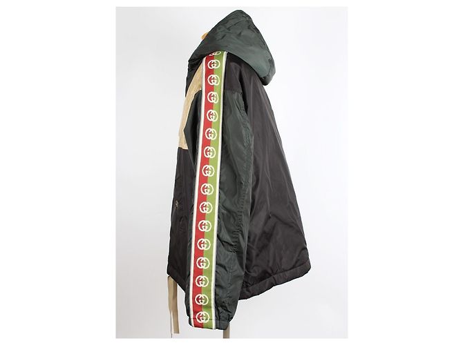 Gucci Anorak mit Jacquard-Logoband Schwarz - Ansicht 3