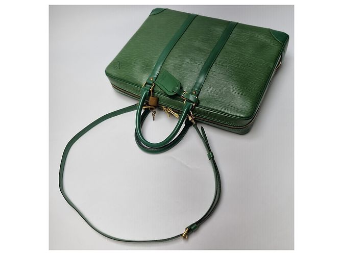 Louis Vuitton Mallette Epi Document Vert Unisexe (Mallette de Qualité Supérieure, Set Complet Article Rare) - vue 10
