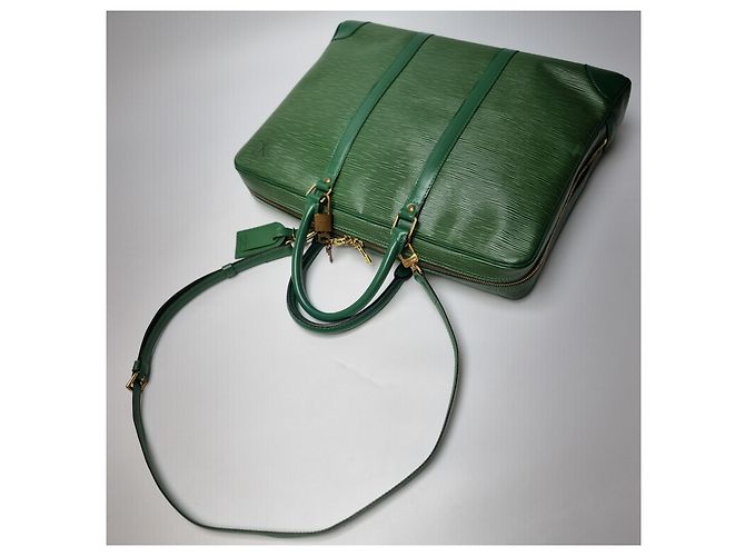 Louis Vuitton Mallette Epi Document Vert Unisexe (Mallette de Qualité Supérieure, Set Complet Article Rare) - vue 12
