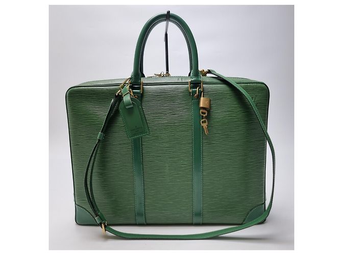 Louis Vuitton Mallette Epi Document Vert Unisexe (Mallette de Qualité Supérieure, Set Complet Article Rare) - vue 2