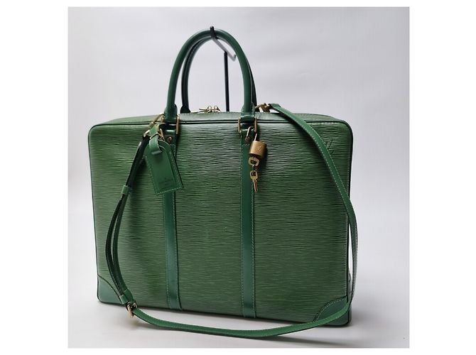 Louis Vuitton Mallette Epi Document Vert Unisexe (Mallette de Qualité Supérieure, Set Complet Article Rare) - vue 3