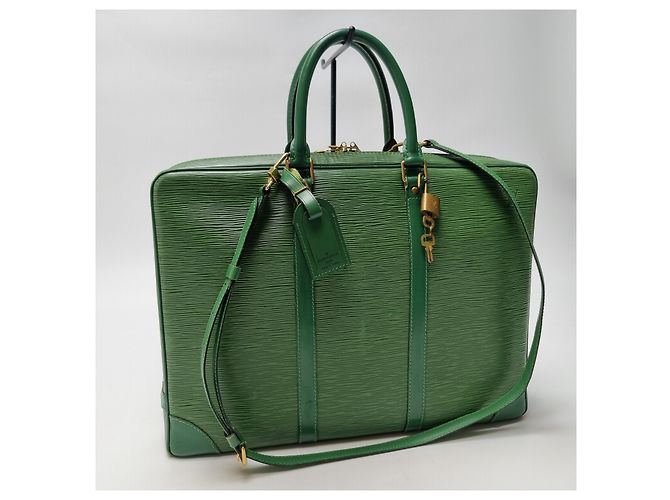 Louis Vuitton Mallette Epi Document Vert Unisexe (Mallette de Qualité Supérieure, Set Complet Article Rare) - vue 4