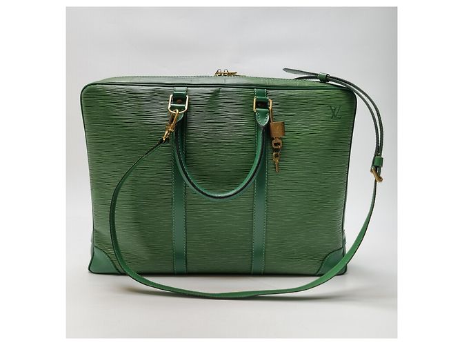 Louis Vuitton Mallette Epi Document Vert Unisexe (Mallette de Qualité Supérieure, Set Complet Article Rare) - vue 9