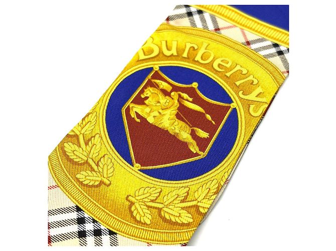Burberry Sciarpa reversibile in seta con stampa Archive e anello a D Multicolore - vista 5