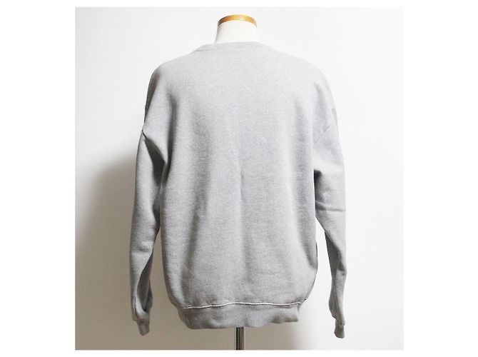Balenciaga Sweatshirt mit besticktem Logo Grau Braun - Ansicht 2