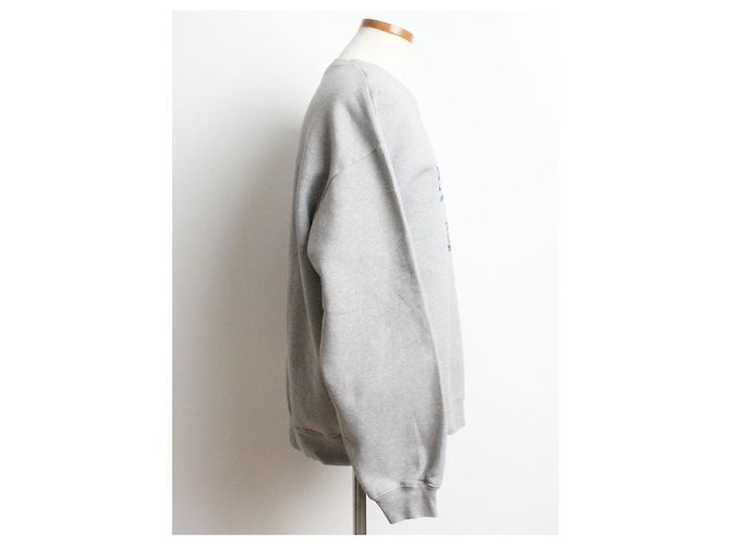 Balenciaga Sweatshirt mit besticktem Logo Grau Braun - Ansicht 4