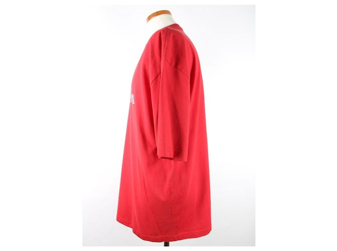 Balenciaga Laurel Logo Kurzarm-T-Shirt Rot - Ansicht 4