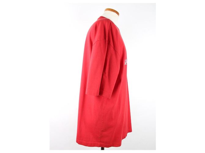 Balenciaga Laurel Logo Kurzarm-T-Shirt Rot - Ansicht 5
