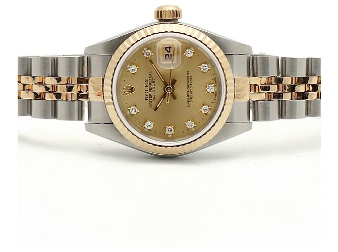 Rolex Reloj Datejust para mujer con engaste de diez diamantes Dorado - vista 18