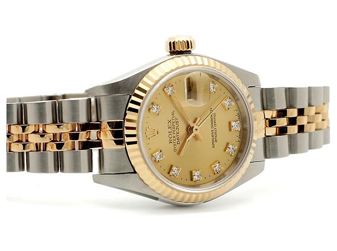 Rolex Reloj Datejust para mujer con engaste de diez diamantes Dorado - vista 19