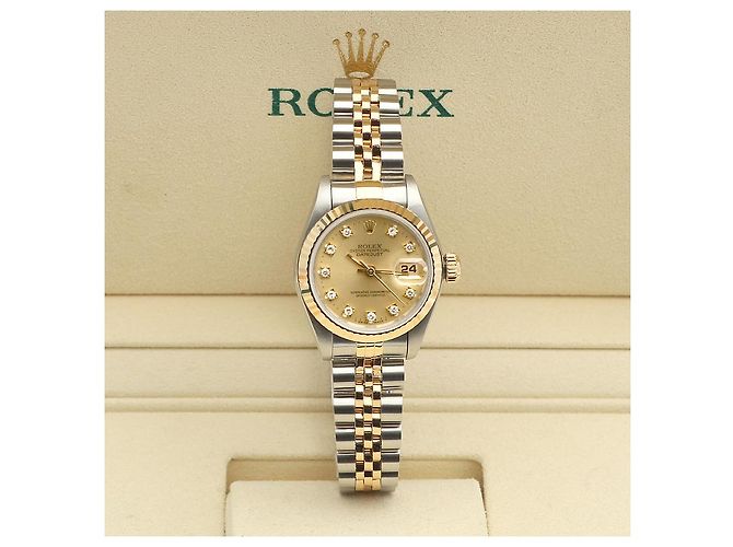 Rolex Reloj Datejust para mujer con engaste de diez diamantes Dorado - vista 2