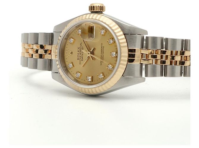 Rolex Reloj Datejust para mujer con engaste de diez diamantes Dorado - vista 20