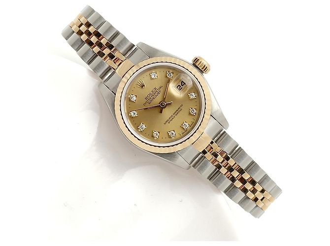 Rolex Reloj Datejust para mujer con engaste de diez diamantes Dorado - vista 21