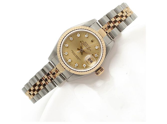 Rolex Reloj Datejust para mujer con engaste de diez diamantes Dorado - vista 22