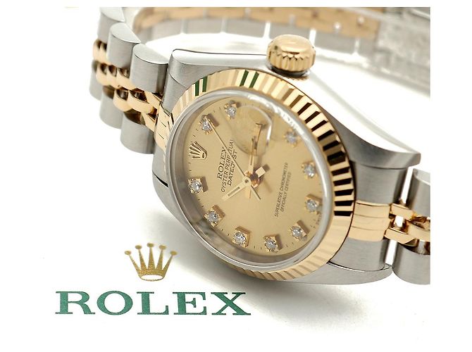 Rolex Reloj Datejust para mujer con engaste de diez diamantes Dorado - vista 23