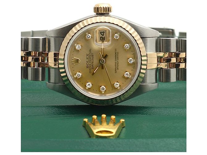 Rolex Reloj Datejust para mujer con engaste de diez diamantes Dorado - vista 25