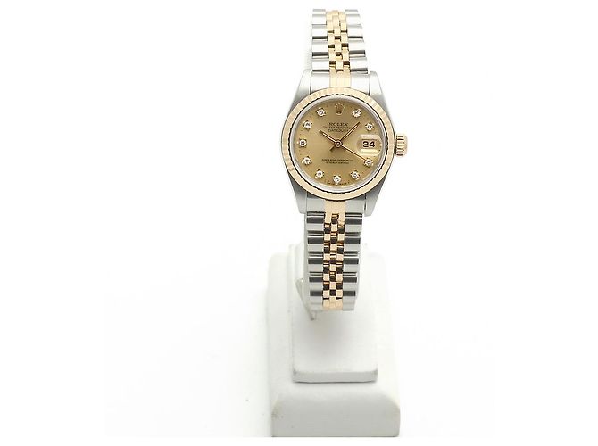 Rolex Reloj Datejust para mujer con engaste de diez diamantes Dorado - vista 3
