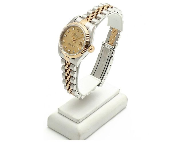 Rolex Reloj Datejust para mujer con engaste de diez diamantes Dorado - vista 4