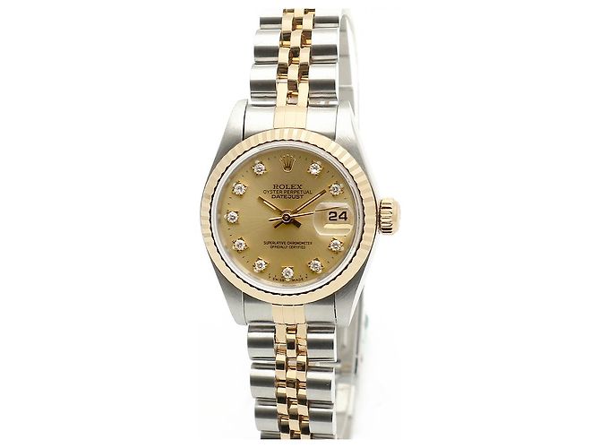 Rolex Reloj Datejust para mujer con engaste de diez diamantes Dorado - vista 8