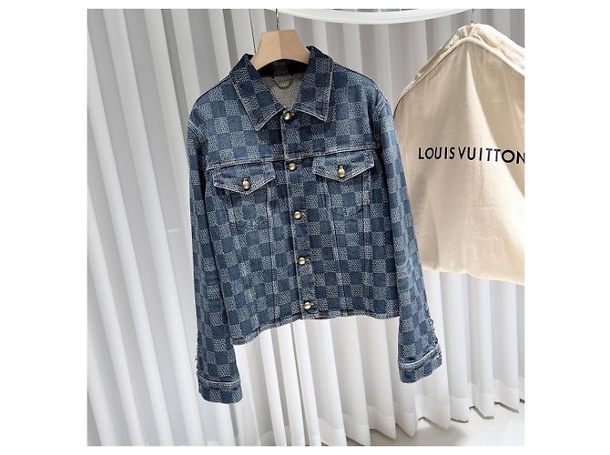 Louis Vuitton Damier Denim Hemdjacke (Größe Mehrfarben - Ansicht 3