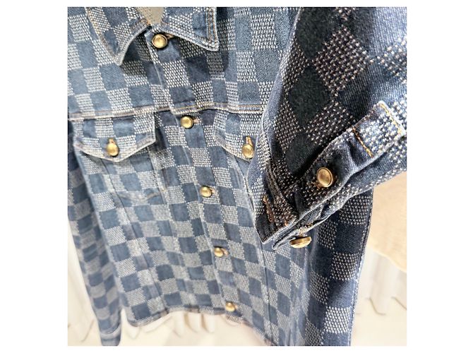 Louis Vuitton Damier Denim Hemdjacke (Größe Mehrfarben - Ansicht 5