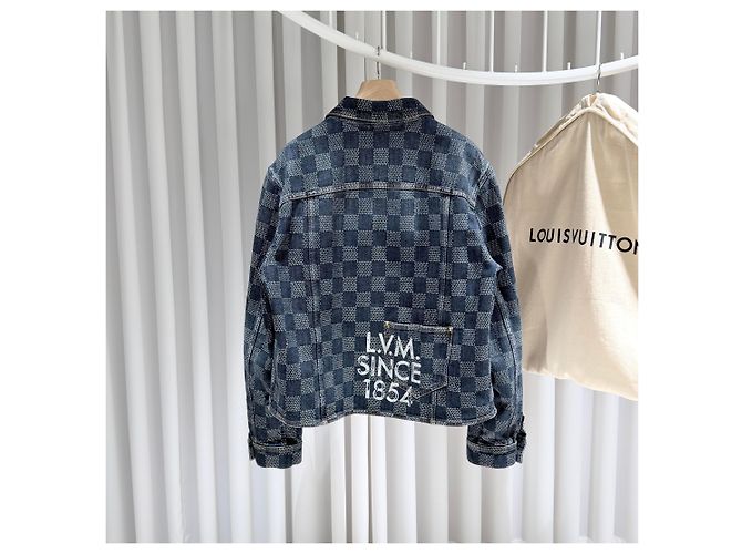 Louis Vuitton Damier Denim Hemdjacke (Größe Mehrfarben - Ansicht 6