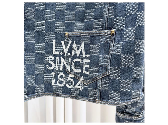 Louis Vuitton Damier Denim Hemdjacke (Größe Mehrfarben - Ansicht 7