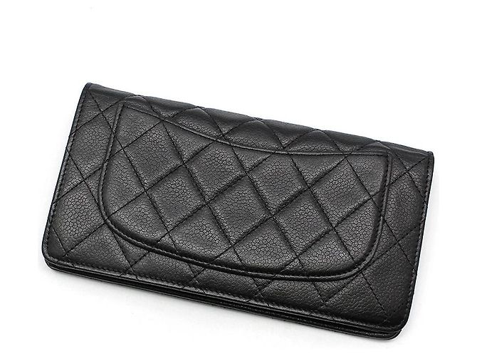Chanel Long Portefeuille Flap Classique Intemporel en Caviar Souple Argent - vue 4
