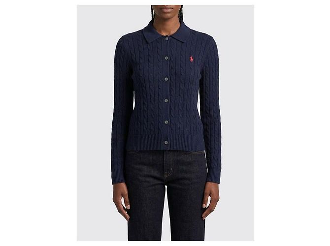Ralph Lauren Strickjacke aus Baumwolle mit Zopfmuster - Ansicht 4