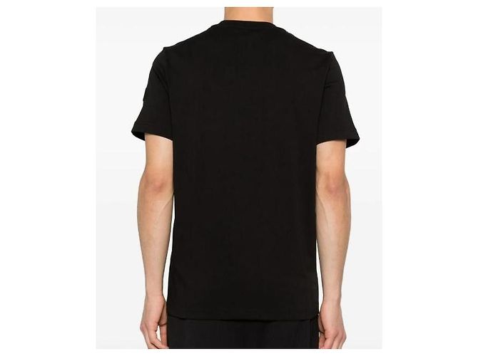Moncler T-Shirt mit großem handgezeichnetem Logo Schwarz - Ansicht 6