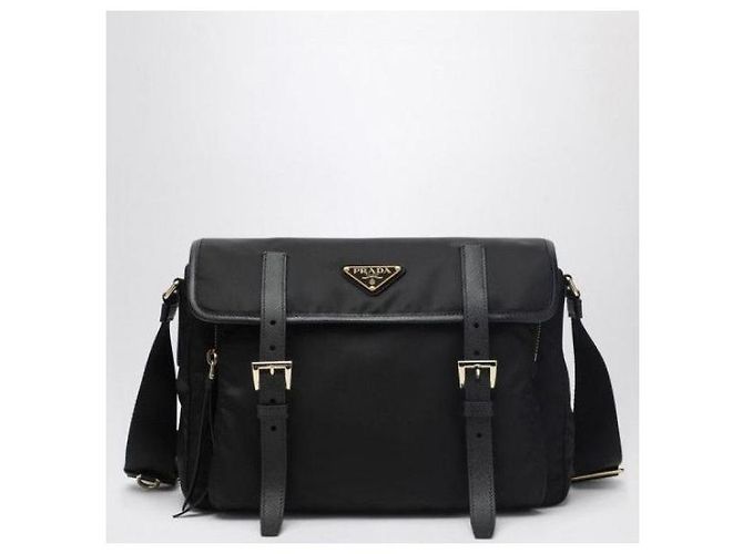 Prada Borsa a Spalla in Re-Nylon Nero - vista 4