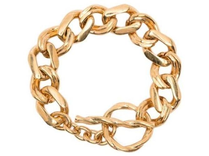 Saint Laurent Pulsera de cadena Dorado - vista 4