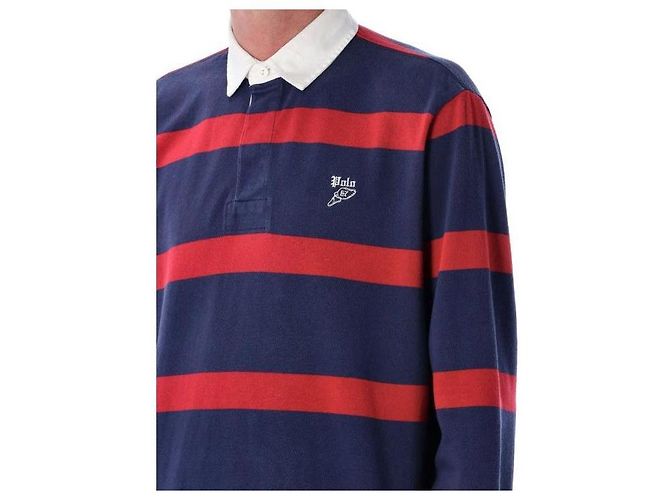 Ralph Lauren Gestreiftes Rugby-Poloshirt Rot - Ansicht 6