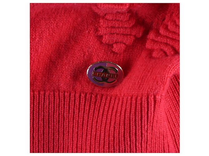 Chanel Pull à manches longues en cachemire Rose - vue 4